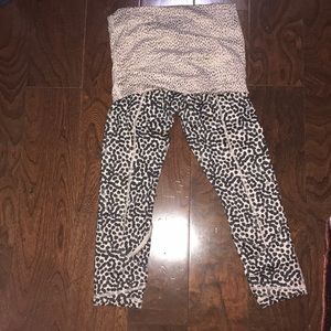 Lululemon crop leggings with fold over